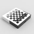 Modern-Minimalistic-Chess-Pieces-Set-3D-print-model.jpg Chess Lover Gift for Her Modern Minimal Chess Set for Valentine's Day Gift for Her Unique Chess Pieces Chess 3D Print Printable STL Files