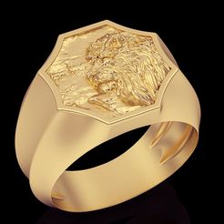 keyshot-jewelry-scene-setup-set-3.10495.jpg Archivo STL Anillo del león・Modelo imprimible en 3D para descargar