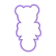 bear rattle 4.25in.stl 4 sizes - Teddy Bear Rattle Cookie Cutter - SHARP cutting edges!