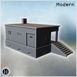 4.jpg Simple reinforced guard post with staircase, small windows and flat reinforced concrete roof (16) - Modern WW2 WW1 World War Diaroma Wargaming RPG Mini Hobby