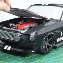 IMG_7032.JPG Файл STL 10-й масштаб Mustang Shelby 1967 262 мм wb・Дизайн 3D-печати для загрузки3D