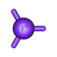 Átomo O+ (3 enlaces).stl Molecular Models