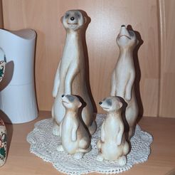 Erd1-1.jpg Archivo STL Familia suricata Familia mangosta・Diseño de impresora 3D para descargar