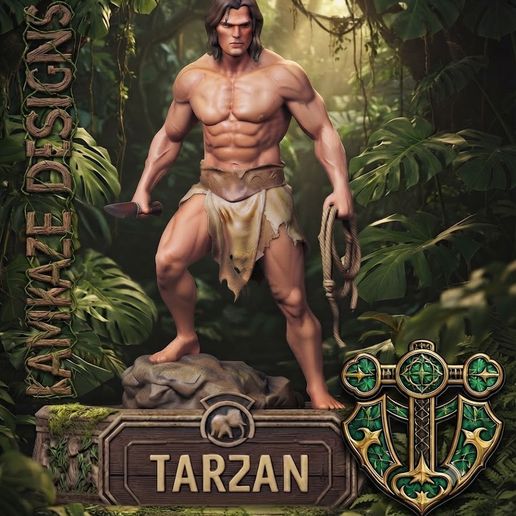 Tarzan Inspired Statue 3D model
