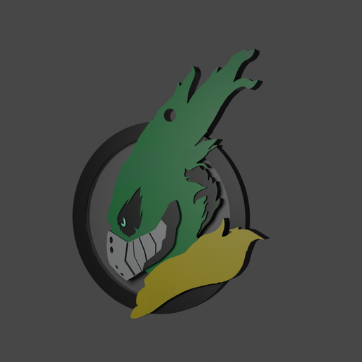3D printable Deku Vigilante keychain - free keychain file 3D model