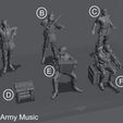 OF German Army Music WW1 German Army 59 STL- Files Pre-supported