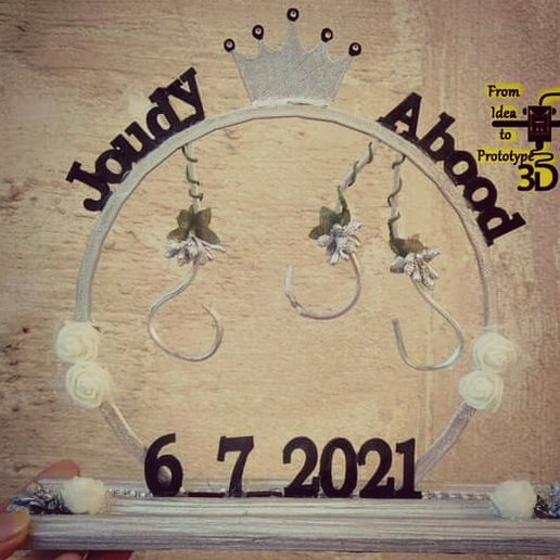 Wedding Rings Holder 3D model