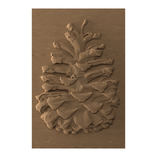 SKU-_02_front_oak.png Pomme de pin - Modèle 3D STL