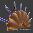 Turkey-pen-holder-3.png Turkey pen holder - Thanksgiving turkey chicken