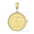 GG-Pendant-Notched-pattern-coin-06.jpg Pendant GG fashion brand coin with bail 3D print model