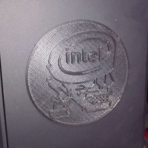 Intel Skulltrail Badge - 3D model önizlemesi