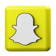 Snapchat.png Social Media 3D Illustration [Blend, FBX, OBJ, PNG] [FR].
