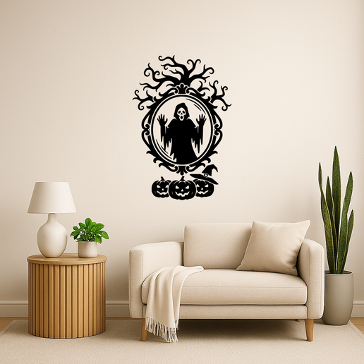 Creepy Mirror Reflection 003 - Wall Art Multicolor - 3D model önizlemesi