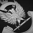 07.jpg Герб с орлом барельефный 3D модель