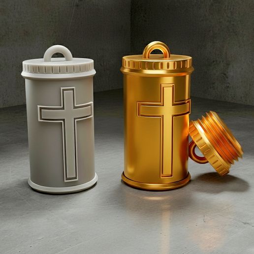 🆓 (FREE) Cross Container Pendant - Ideal for Small Treasures・Archivo ...