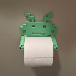toilette_paper_holder_SpaceInvader.jpg Toilet Paper Holder (remix) - Space Invaders