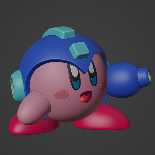 🎲 Kirby Megaman - Rockman・Archivo STL para Impresión 3D・Cults