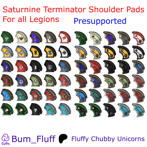 Saturnine Terminator Shoulder Pads for all Legions