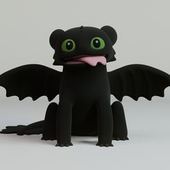 Toothless-Render.jpg Fichier STL Furie nocturne édentée・Objet pour imprimante 3D à télécharger