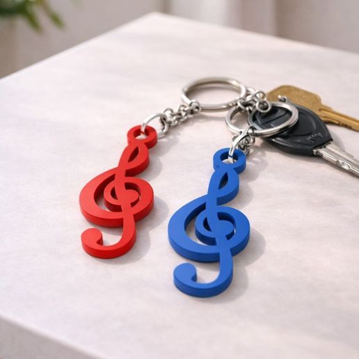 Treble Clef 3D Decorative Pendant