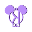 Mickey Letter K.stl Disney Mickey Mouse Letter K Ornament