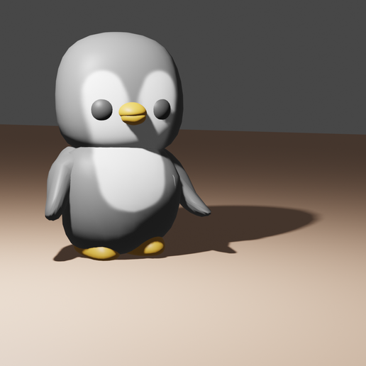 Penguin animation 3D model