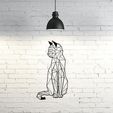 31608880db7abb47e3f6a5d6afe3b90f_preview_featured.jpg Archivo STL gratis Cat wall sculpture 2D・Objeto para impresora 3D para descargar