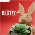 Chinese-new-year-Bunny-Plant-pot.jpg CHINESE NEW YEAR-Rabbit PLANT POT-PRINT IN PLACE- NO SUPPORTS