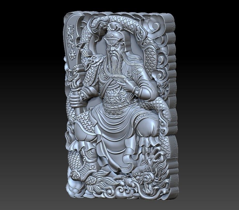 guangong_sitting3.jpg Download free STL file Guangong • 3D print template, stlfilesfree