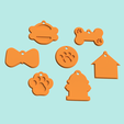 pet-badges-chapita-mascotas-mod-2-1.png STL file pet tag badges dog and cat x7 - MOD 2・3D printable model to download, Argen3D