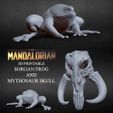 SKULLFROG-PACK-CULTS3D.jpg 3D PRINTABLE MYTHOSAUR SKULL  HORNS AND SORGAN FROG THE MANDALORIAN