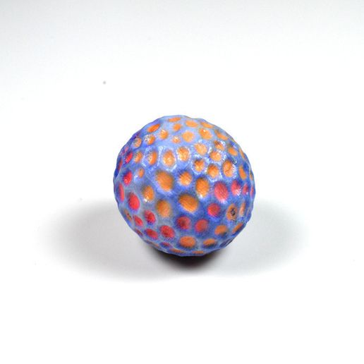 A colourful ball designed with 123D Sculpt