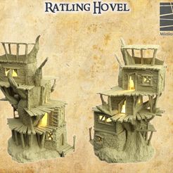 Ratling-Hovel-1.jpg Fichier 3D Ratling Hovel 28 MM Tabletop Terrain・Plan à imprimer en 3D à télécharger