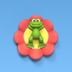 Frog-Flower1.png Download file Frog Flower • 3D printing model, Usagipan3DStudios