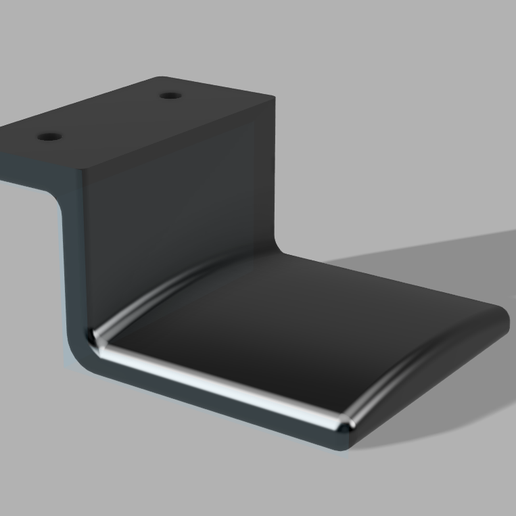 Under Desk Headphone Hanger Bracket 3D model