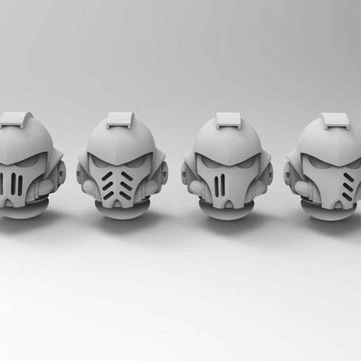 Space Knight Helmets Bits 3D model