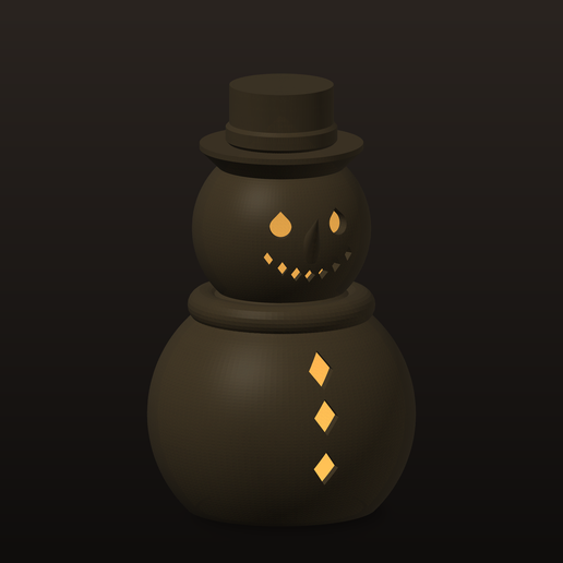 Snowman Lantern - LED Tea Light Christmas Decor, No Supports | Muñeco de nieve