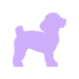 poodle.stl Girl and her poodle(tied hair) for 3D printer or laser cut