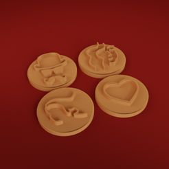 untitled.jpg Archivo 3D CUATRO SELLOS PARA ARCILLA POLIMÉRICA IMPRESOS EN 3D・Objeto de impresión 3D para descargar