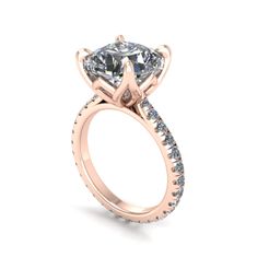 1.jpg Archivo STL Anillo de diamantes solitario・Diseño de impresora 3D para descargar