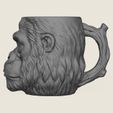 Gorilla-Head-Milk-Coffee-Mug-04.jpg Caneca de café com leite Gorilla Head