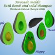 avocadoIMG.jpg Avocado MOLDs: BATH BOMB, SOLID SHAMPOO