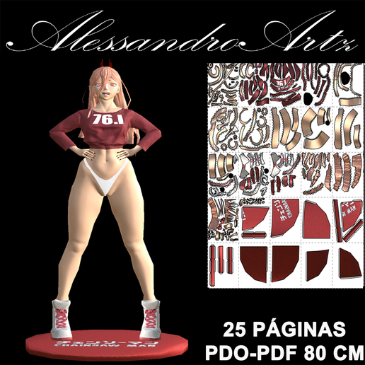 Power Chainsaw Man Papercraft - AlessandroArtz