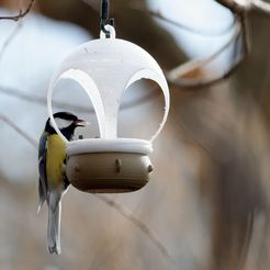 J_210202_135120_02_Nik.jpg STL file Bird feeder "Bubble" with replaceable cartridges・3D printing template to download