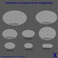 elipsoid_bases_set_thin.png 3 in 1 BUNDLE - Paving Stones 115 texture Bases Set (round, square and rectangle, oval) + thin bases | Perfect For Tabletop Wargames & RPG's