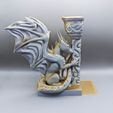 340297427_972936487404948_6875945643982308564_n.jpg Archivo STL Sujetalibros Dragón, Decoración para estanterías・Diseño imprimible en 3D para descargar