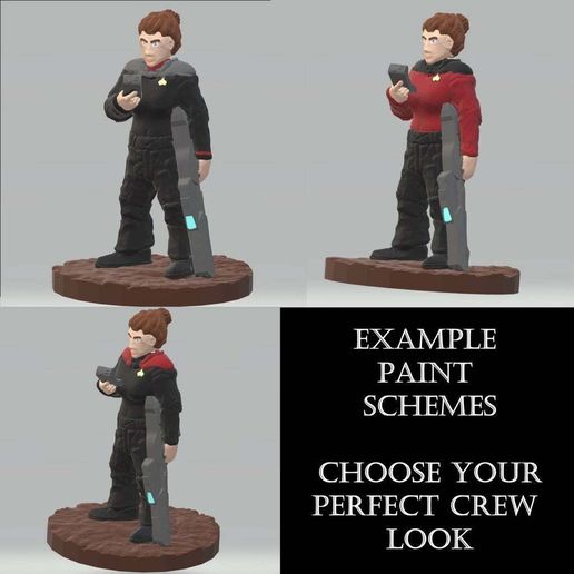 Paint_Schemes.jpg Archivo STL gratis Dama de la tripulación de Star Trek・Plan para descargar y imprimir en 3D, Ellie_Valkyrie