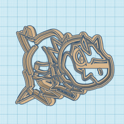 696-Tyrunt.png STL file Pokemon: Tyrunt Cookie Cutter・3D printing design to download, dragconiacreations