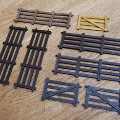 Fence03.jpg Datei STL Bauernhofzaun für Spielzeugtiere・Modell für 3D-Druck zum herunterladen