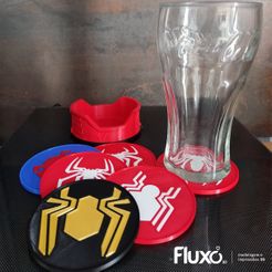 Bolachas-miranha1.jpg Spiderman Coasters Kit